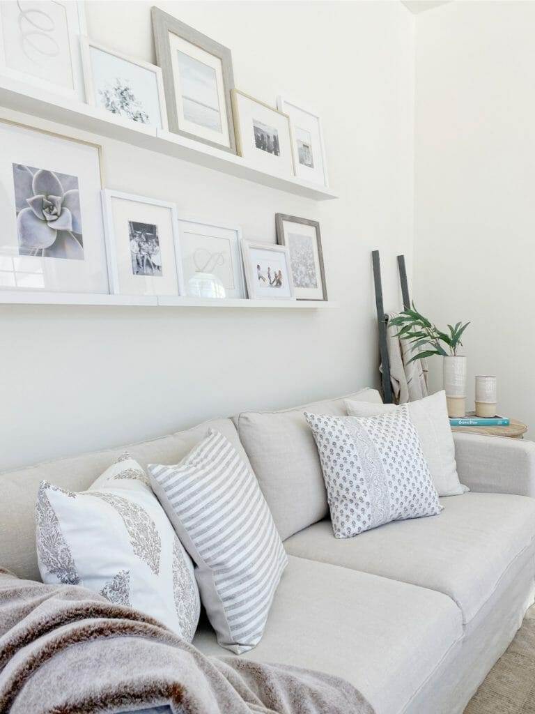 neutral sofa and decor