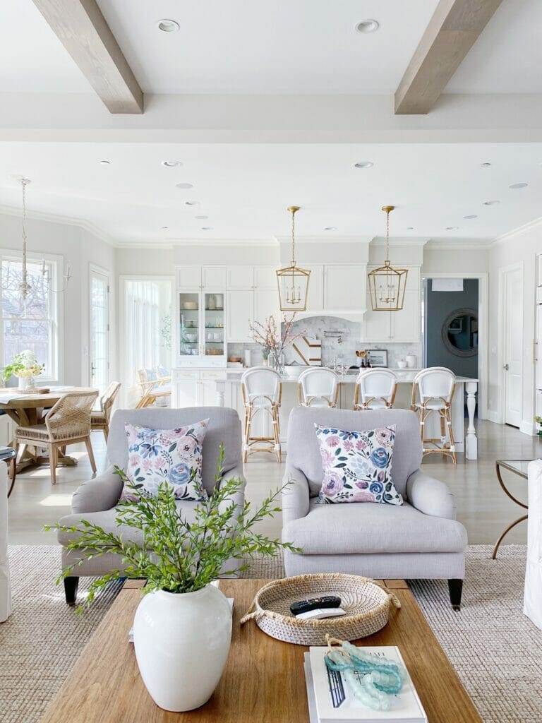 Open kitchen and living room design