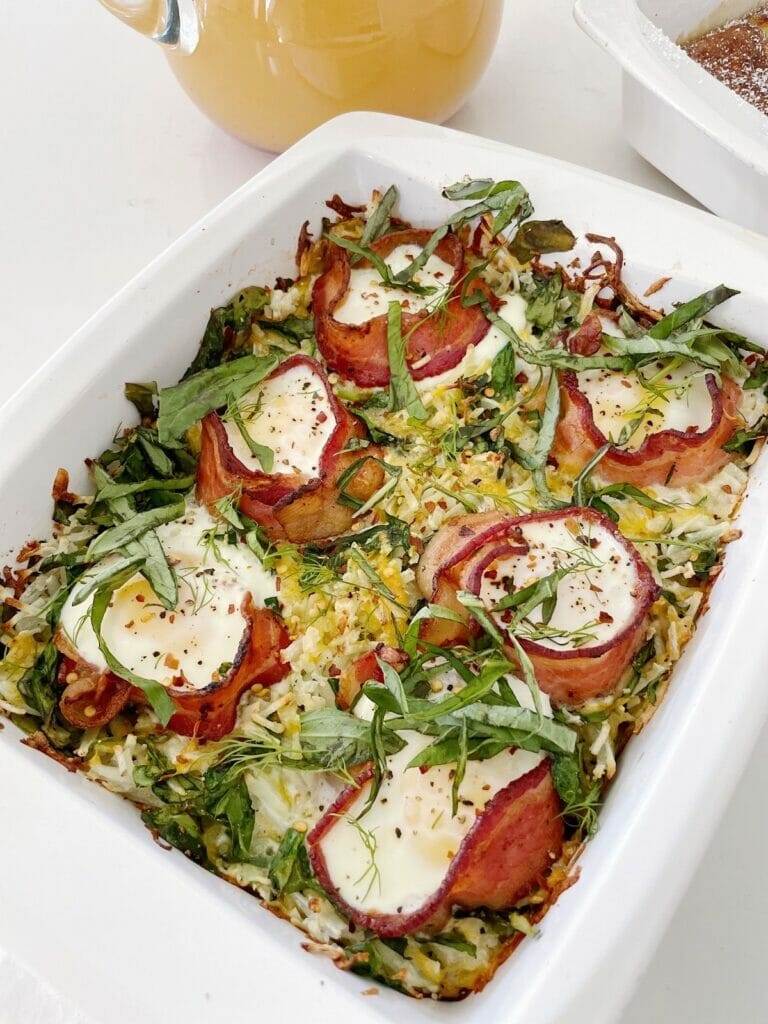 Cheesy Potato & Egg Bake