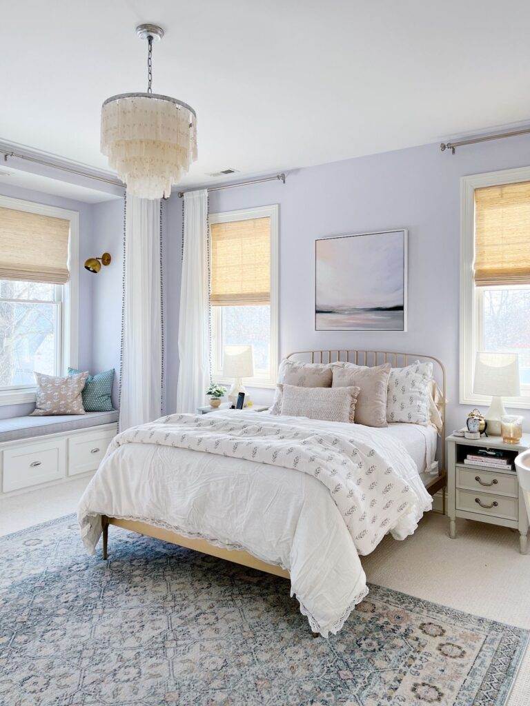 bedroom using soft neutrals | How to Mix and Match Throw Pillows
