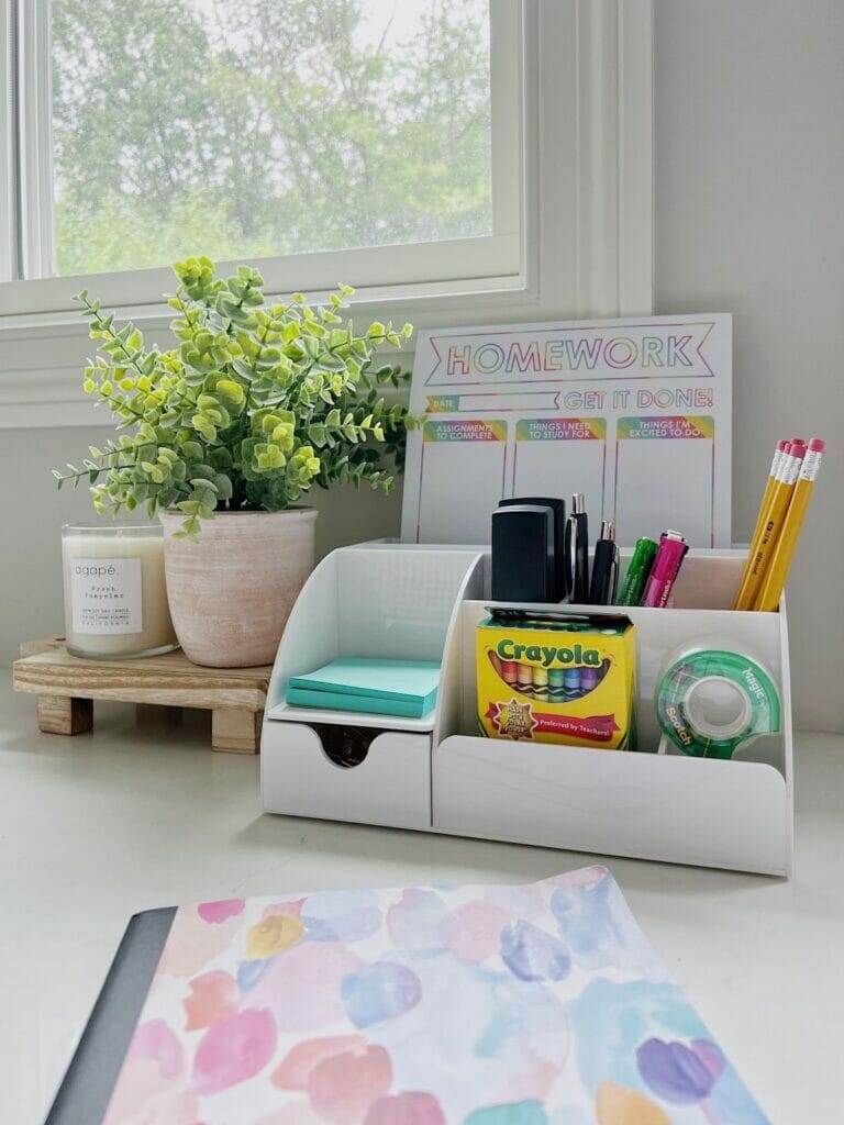 Kids Back to School Homework Station Ideas