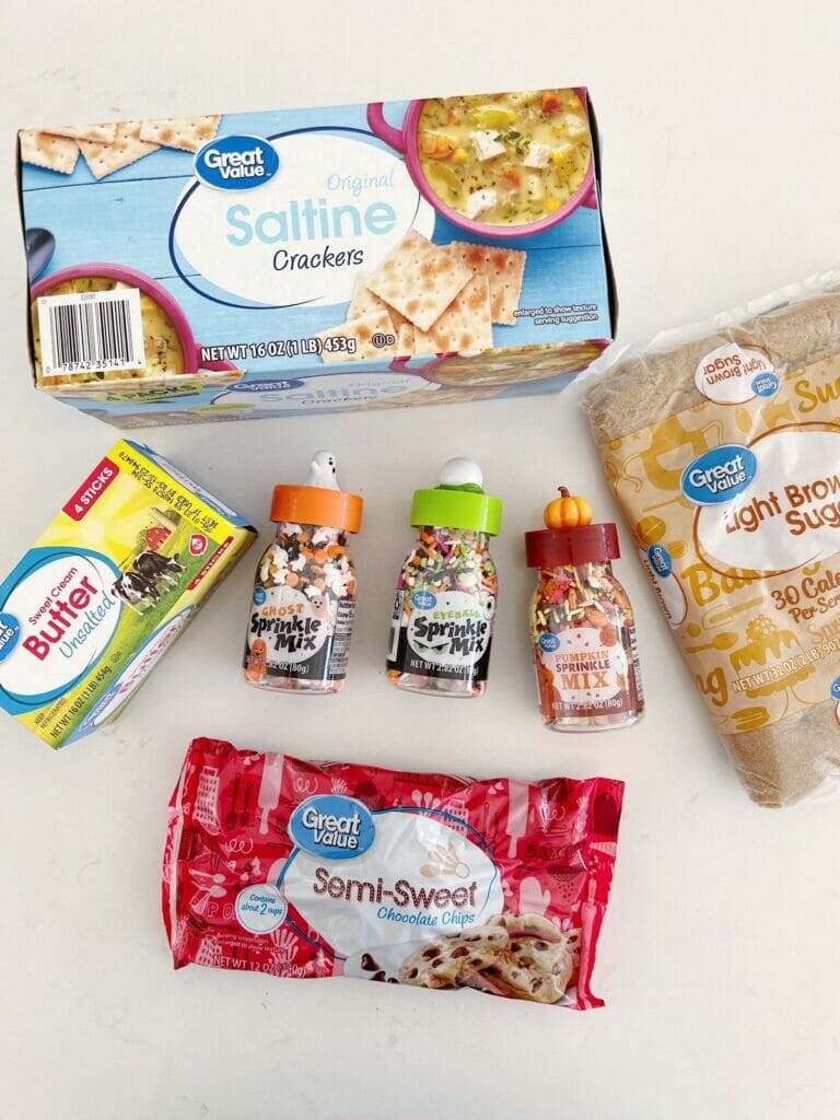 Halloween Ritz Cracker Toffee ingredients